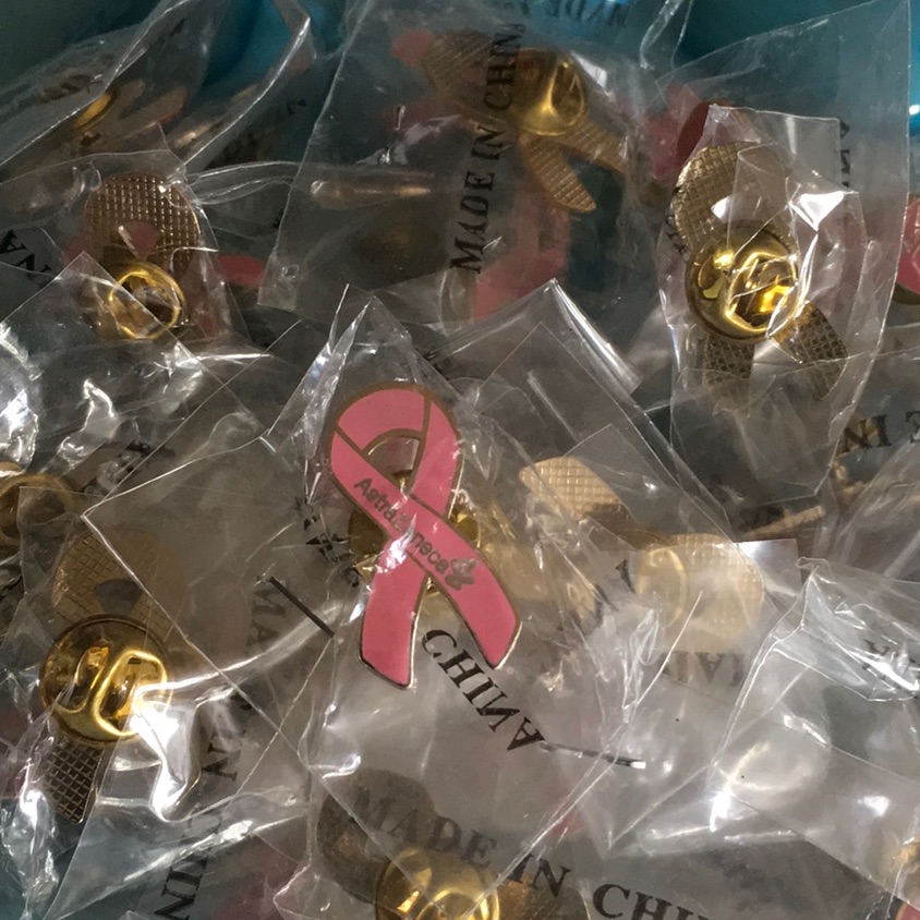 Astra Zeneca Cure For Cancer Ribbon Pins Astra Zeneca Cure For Cancer Ribbon Pins